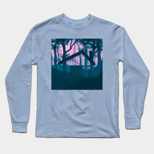 CABIN IN THE WOODS PURPLE PINK SKY Long Sleeve T-Shirt